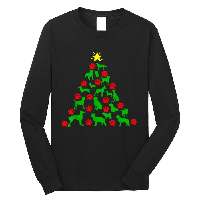 Dog Christmas Tree Dog Christmas Long Sleeve Shirt