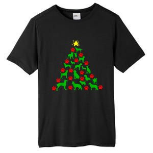 Dog Christmas Tree Dog Christmas Tall Fusion ChromaSoft Performance T-Shirt