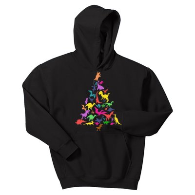 Dinosaur Christmas Tree TRex Idea Dino Xmas Outfit Kids Hoodie