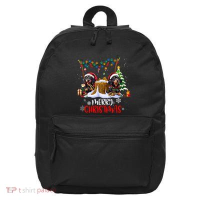 Dachshund Christmas Tree Lights Decorations Dog Lover Xmas Gift 16 in Basic Backpack
