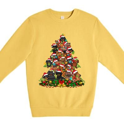 Dachshund Christmas Tree Premium Crewneck Sweatshirt