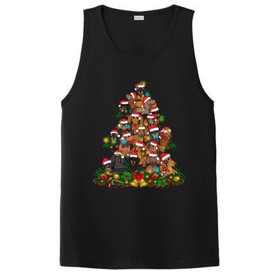 Dachshund Christmas Tree PosiCharge Competitor Tank