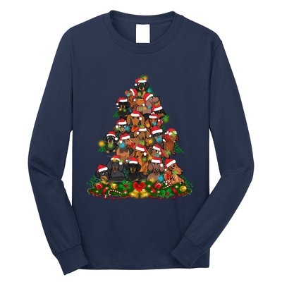 Dachshund Christmas Tree Long Sleeve Shirt