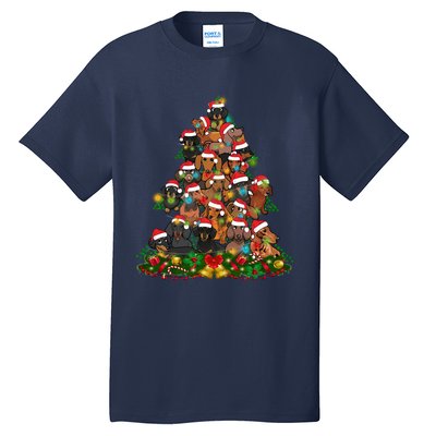 Dachshund Christmas Tree Tall T-Shirt