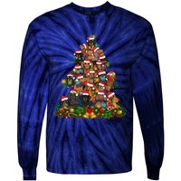 Dachshund Christmas Tree Tie-Dye Long Sleeve Shirt