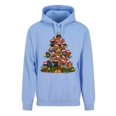 Dachshund Christmas Tree Unisex Surf Hoodie