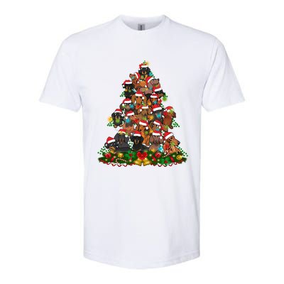 Dachshund Christmas Tree Softstyle CVC T-Shirt