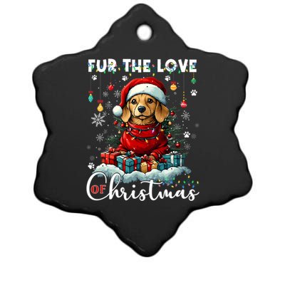 Dachshund Christmas Tree Lights Decorations Dog Lover Xmas Gift Ceramic Star Ornament