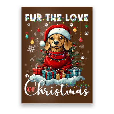 Dachshund Christmas Tree Lights Decorations Dog Lover Xmas Gift Poster