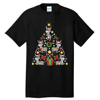 Donkey Christmas Tree Farmer Tall T-Shirt