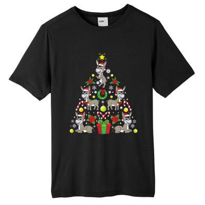 Donkey Christmas Tree Farmer Tall Fusion ChromaSoft Performance T-Shirt