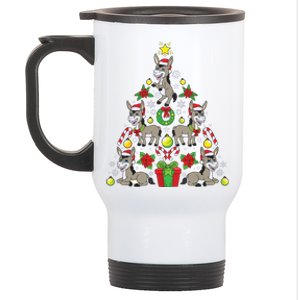 Donkey Christmas Tree Farmer Stainless Steel Travel Mug