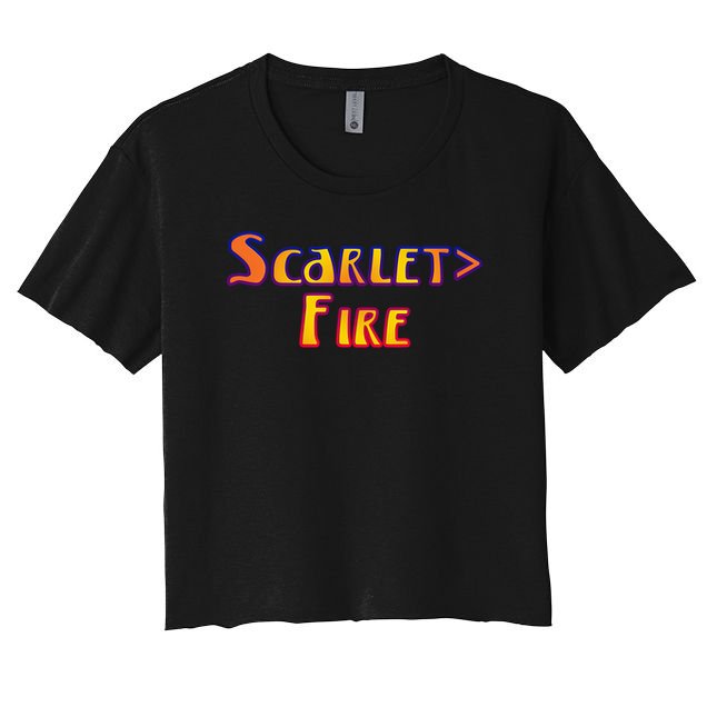 Deadheads Concert Tour Lot Scarletfire Scarlet Fire Once In Awhile T-Shirt Crop Top