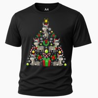 Donkey Christmas Tree Farmer Cooling Performance Crew T-Shirt