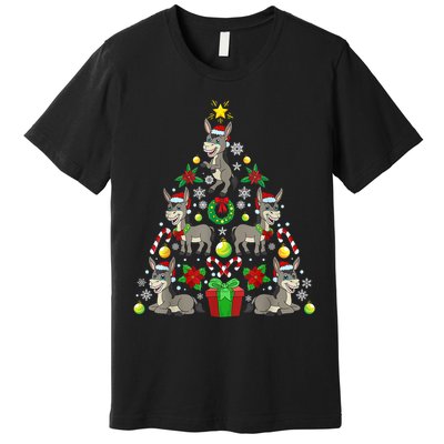 Donkey Christmas Tree Farmer Premium T-Shirt