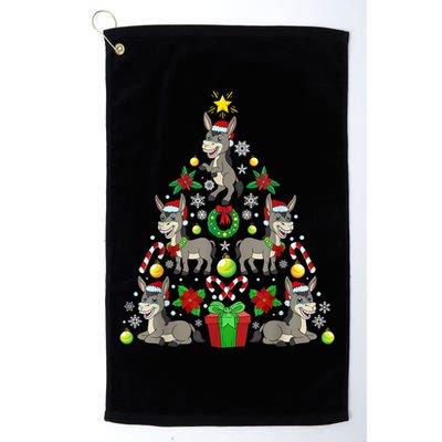 Donkey Christmas Tree Farmer Golf Towel