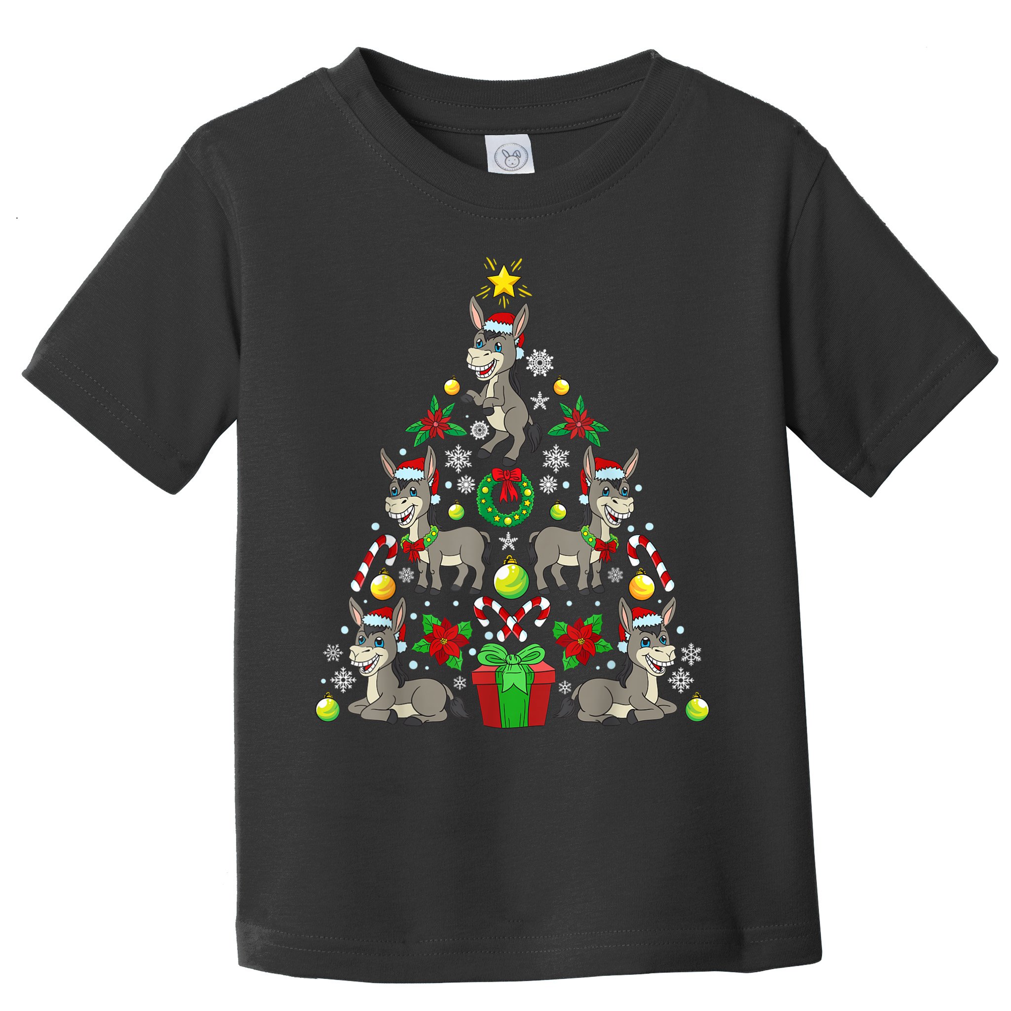 Donkey Christmas Tree Farmer Toddler T-Shirt
