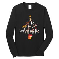 Dog Christmas Tree Lights Dog Lover Funny Xmas Long Sleeve Shirt