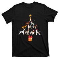 Dog Christmas Tree Lights Dog Lover Funny Xmas T-Shirt