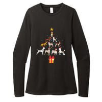 Dog Christmas Tree Lights Dog Lover Funny Xmas Womens CVC Long Sleeve Shirt