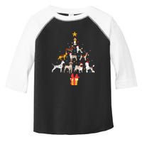 Dog Christmas Tree Lights Dog Lover Funny Xmas Toddler Fine Jersey T-Shirt