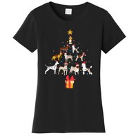 Dog Christmas Tree Lights Dog Lover Funny Xmas Women's T-Shirt