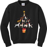 Dog Christmas Tree Lights Dog Lover Funny Xmas Kids Sweatshirt