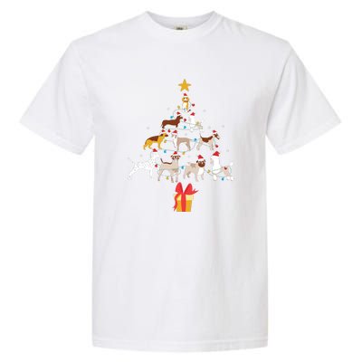 Dog Christmas Tree Lights Dog Lover Funny Xmas Garment-Dyed Heavyweight T-Shirt