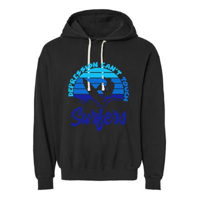 Depression Cant Touch Surfers Garment-Dyed Fleece Hoodie