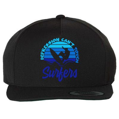 Depression Cant Touch Surfers Wool Snapback Cap