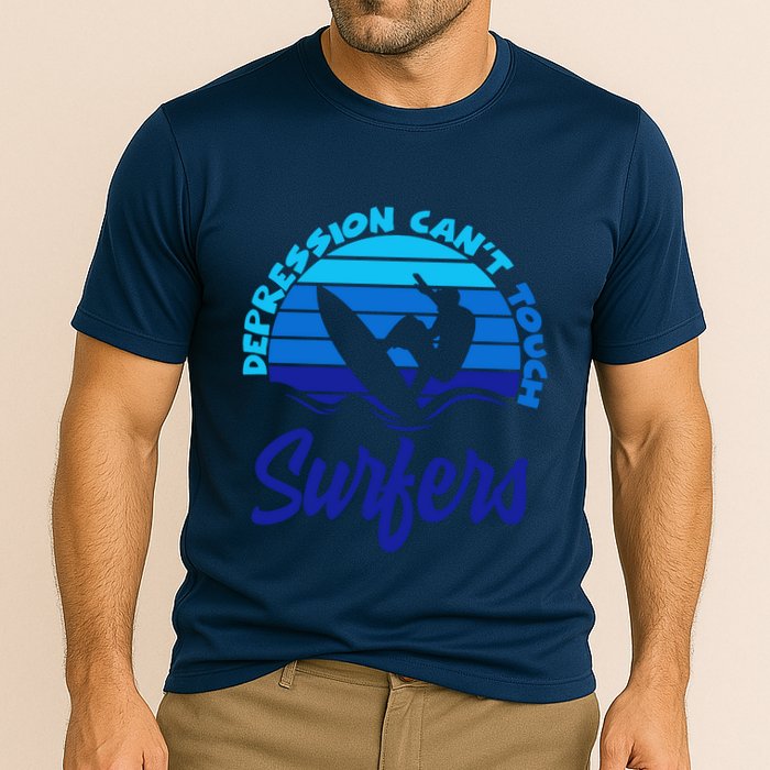 Depression Cant Touch Surfers Cooling Performance Crew T-Shirt