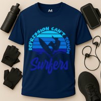 Depression Cant Touch Surfers Cooling Performance Crew T-Shirt