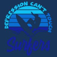Depression Cant Touch Surfers Cooling Performance Crew T-Shirt