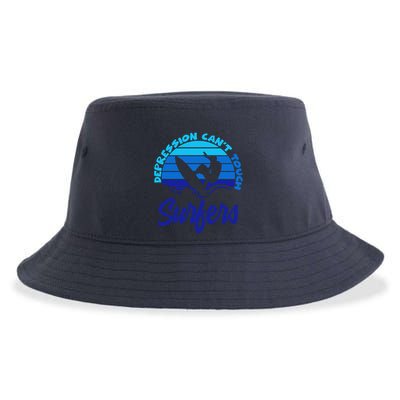 Depression Cant Touch Surfers Sustainable Bucket Hat