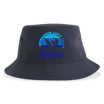 Depression Cant Touch Surfers Sustainable Bucket Hat