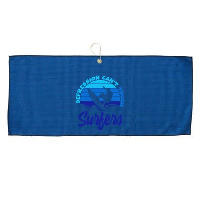 Depression Cant Touch Surfers Large Microfiber Waffle Golf Towel
