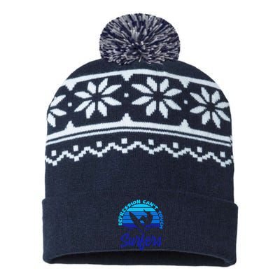 Depression Cant Touch Surfers USA-Made Snowflake Beanie