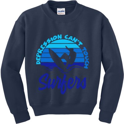 Depression Cant Touch Surfers Kids Sweatshirt