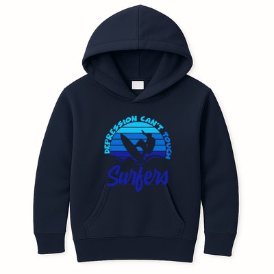 Depression Cant Touch Surfers Kids Hoodie