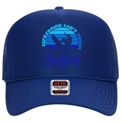 Depression Cant Touch Surfers High Crown Mesh Back Trucker Hat