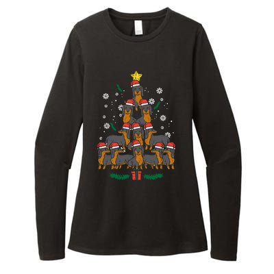 Dachshund Christmas Tree Wiener Dog Xmas Cute Gift Womens CVC Long Sleeve Shirt