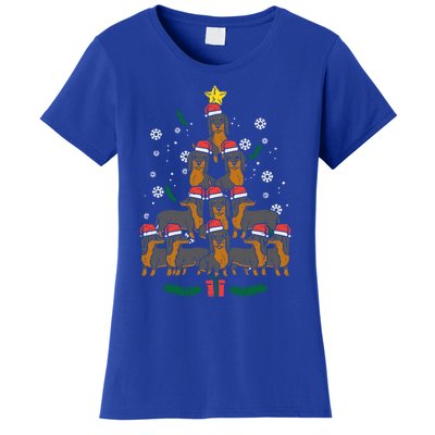 Dachshund Christmas Tree Wiener Dog Xmas Cute Gift Women's T-Shirt