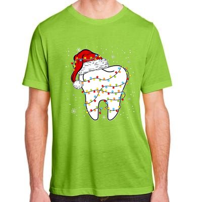 Dentist Christmas Teeth Santa Dental Hygiene Dental Life Adult ChromaSoft Performance T-Shirt