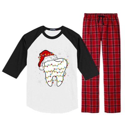 Dentist Christmas Teeth Santa Dental Hygiene Dental Life Raglan Sleeve Pajama Set