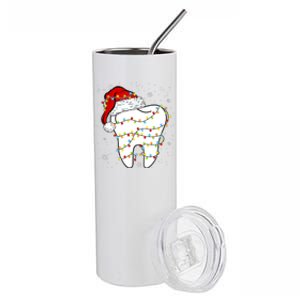 Dentist Christmas Teeth Santa Dental Hygiene Dental Life Stainless Steel Tumbler