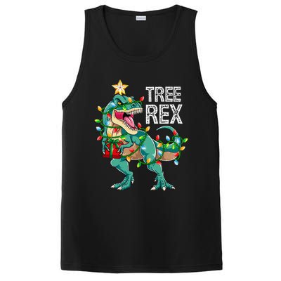 Dinosaur Christmas Tree Lights T Rex Gifts Christmas PosiCharge Competitor Tank