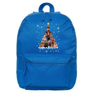 Dachshund Christmas Tree Funny Santa Reindeer Lover Gift 16 in Basic Backpack