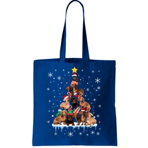 Dachshund Christmas Tree Funny Santa Reindeer Lover Gift Tote Bag