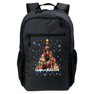 Dachshund Christmas Tree Funny Santa Reindeer Lover Gift Daily Commute Backpack