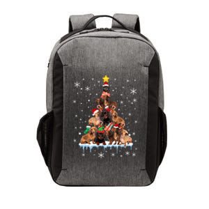 Dachshund Christmas Tree Funny Santa Reindeer Lover Gift Vector Backpack